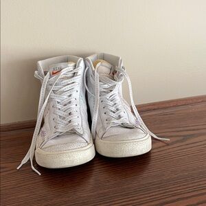 Nike Women's White High-Top Sneakers with Subtle Accents